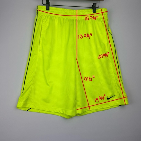 Nike | Men’s M Volt Yellow Dri-FIT Mesh Basketball Shorts - Picture 6 of 6